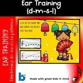 Preview of Lunar New Year  Ear training Do-Mi-So-la  Digital  Task Cards in Boom Cards™