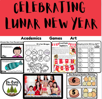 Preview of Celebrate Lunar New Year/Chinese New Year Holiday Academics Craft Games