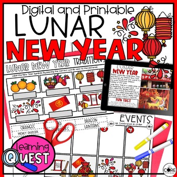 Preview of Lunar New Year 2024 Lesson Plans - Chinese New Year - Digital or Print