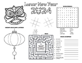 Lunar New Year Kids' Activity and Coloring Placemats