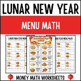 Lunar New Year Menu Math | Money Math Worksheets | Functional Math Activity