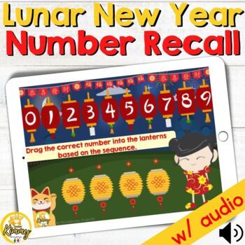 Preview of Lunar New Year Number Recall Auditory Sequential Memory Boom Cards