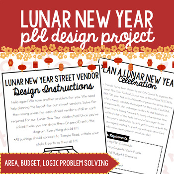 Preview of Lunar New Year PBL Design Project: Area, Logic Problems, Money