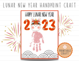 Lunar New Year Rabbit Handprint Craft