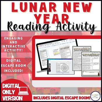 Preview of Lunar New Year 2024|Reading Activity & Digital Escape Room - Digital