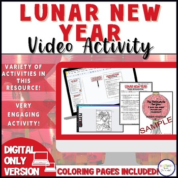 Preview of Lunar New Year 2024|Video Activity, Writing & Coloring Activity - Digital