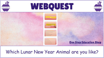 Preview of Lunar New Year WebQuest (Digital Resource) Google Slides