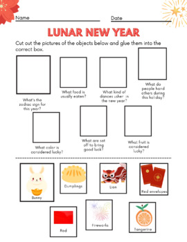 Preview of Lunar New Year Worksheet