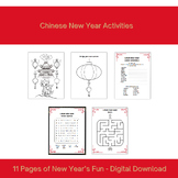 Lunar New Year Worksheets, Chinese New Year Activities for