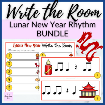Preview of Lunar New Year Write the Room BUNDLE for Music Rhythm Review