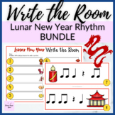 Lunar New Year Write the Room BUNDLE for Music Rhythm Review