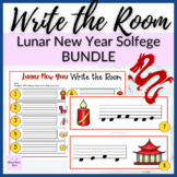 Lunar New Year Write the Room BUNDLE for Solfege Music Lessons