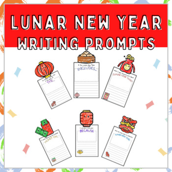 Preview of Lunar New Year Writing Prompts with Craft Toppers