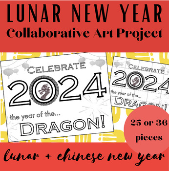 Preview of Lunar New Year- Year of the Dragon- 2024 Collaborative Art Mural Activity-