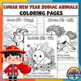 Lunar New Year Zodiac Animals Coloring Pages: Chinese New 