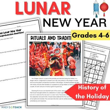 Preview of Lunar New Year Nonfiction Reading and Writing Activities - Holiday History