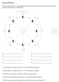 Lunar Phase Diagrams and Worksheets