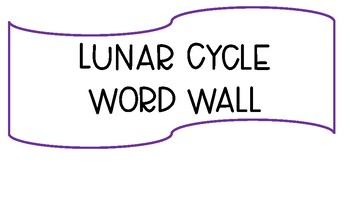 Preview of Lunar Word Wall