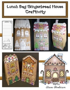 Preview of Gingerbread Craft  Christmas Around the World Gingerbread House Christmas Craft