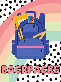 Lunch Box and Backpack Sign/Label by KindestinKinder | TPT