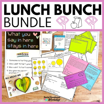 Preview of Lunch Bunch Bundle Conversation Game, All About Me & Counseling