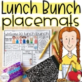 Lunch Bunch Placemat Activity, Icebreaker, In-Person & Digital Learning