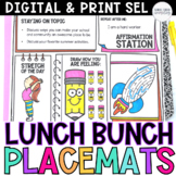 Lunch Bunch Placemats Morning Meeting Digital and Print SE