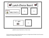 Lunch Choice Board for Kids with Autism