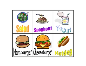 Preview of Lunch Choice Cards