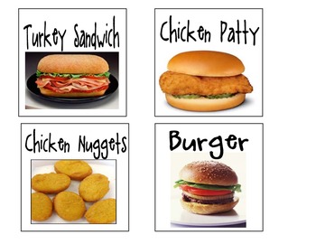 Hamburger Pocket Chart
