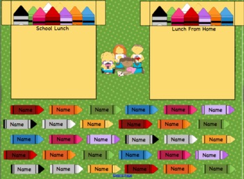 Preview of Lunch Count Attendance Crayon Interactive Smartboard Morning