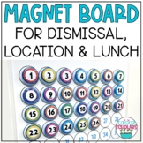 Lunch Count Dismissal Location Magnet Board EDITABLE