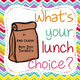 Lunch Count Choice | EDITABLE | Menu Choices
