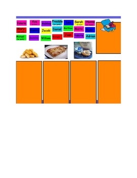Preview of Lunch Count Flipchart for Promethean Board