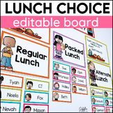 Lunch Count | Lunch Choice Board Editable