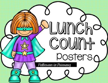 Preview of Lunch Count Posters Superhero Style