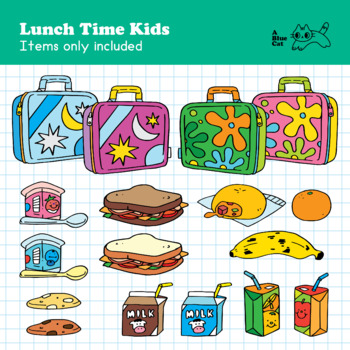 kids lunch box clip art
