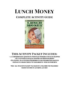 Preview of Lunch Money Complete Activity Guide!