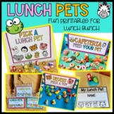 Lunch Pets to be Used With Lunch Groups! Small Group Counseling