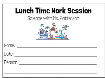 Preview of Lunch Time Work Session Passes - FULLY CUSTOMIZABLE