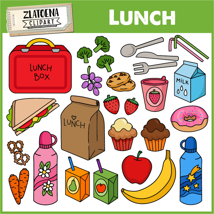 Lunch clip art / Food clip art by Zlatoena Cliparts | TpT