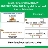 Lunch/dinner foods interactive book for Early childhood an