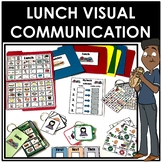 Lunch time and food visual communication icons and picture
