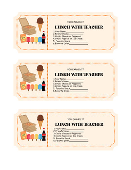 Preview of Lunch with Teacher- Classroom Economy