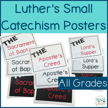 Preview of Lutheran LCMS Small Catechism Bible Lesson Posters Classroom Decor