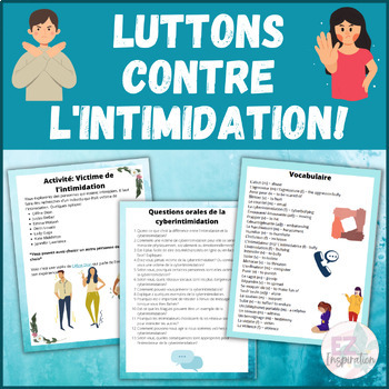 Preview of Luttons contre l'intimidation & cyberintimidation | Activités et leçon