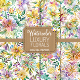 Luxury Florals - Delicate Pastel Flower Background Pattern Papers