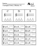 Lv. 0 Beginner Band "Mad Music":Trumpet- First 3 Notes: 20