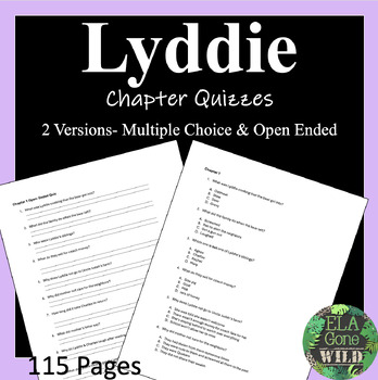 Preview of Lyddie Novel Study Unit Chapter Quizzes