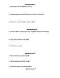 Lyddie Novel Unit "Quick Quizzes" for Chapters 14, 15, 16,